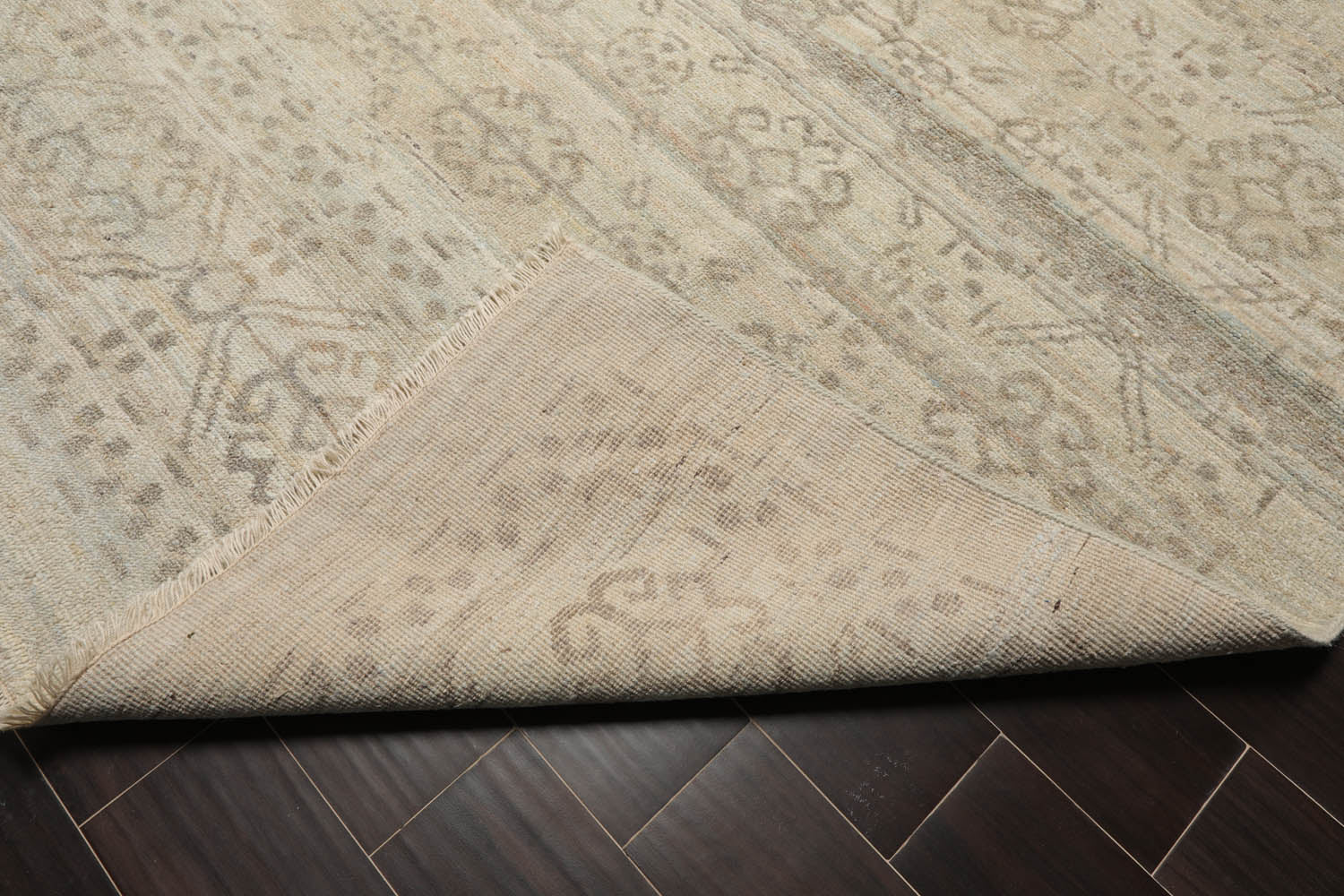 Multi Size Gray Beige Color Hand Knotted Oushak Wool Traditional Oriental Rug