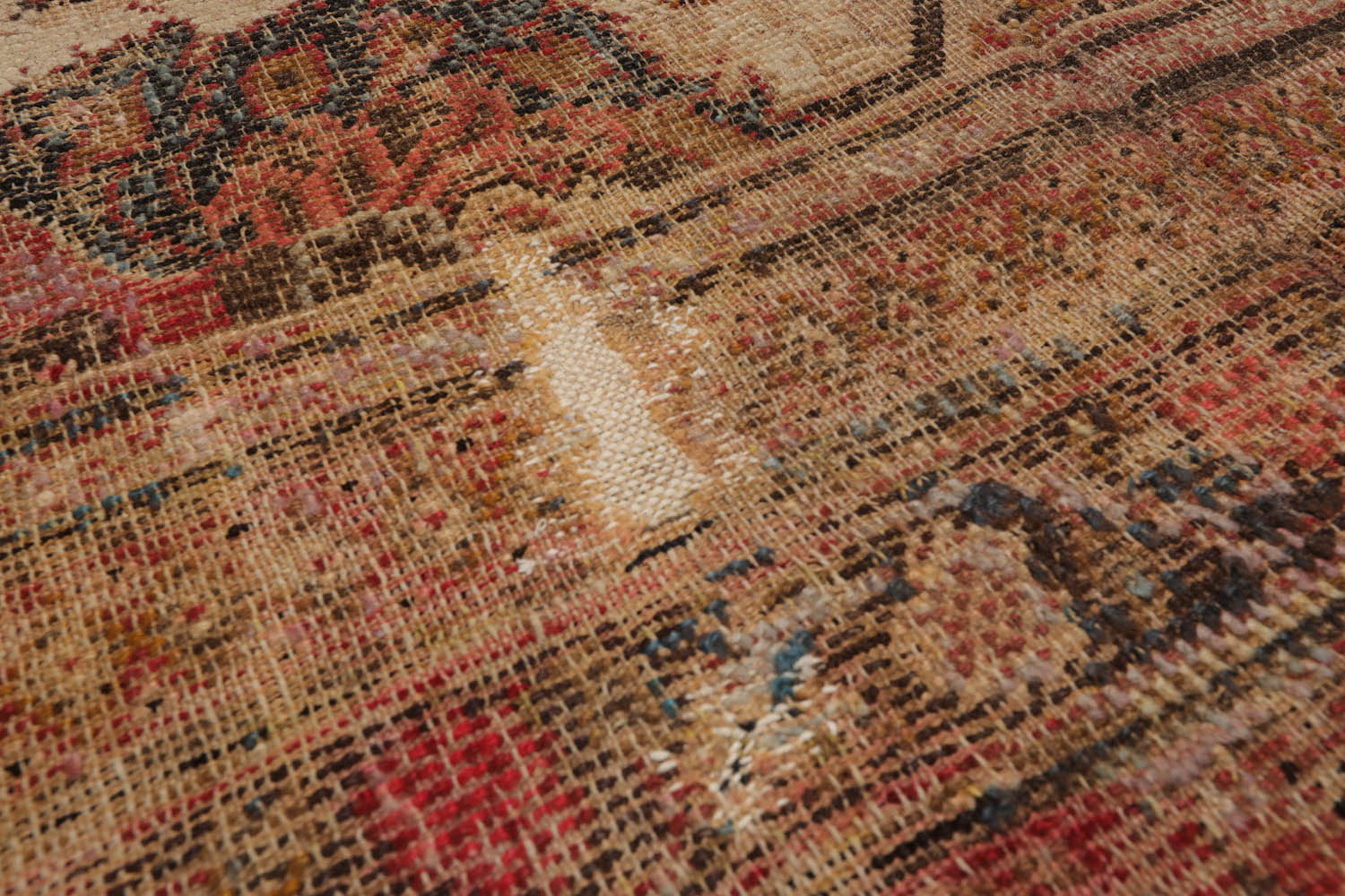Palace Beige, Rust, Brown Color Hand Knotted Mahal 100% Wool Traditional Oriental Rug