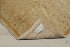 5x8 Moss, Gold, Brown Color Hand Knotted  100% Wool Transitional Oriental Rug