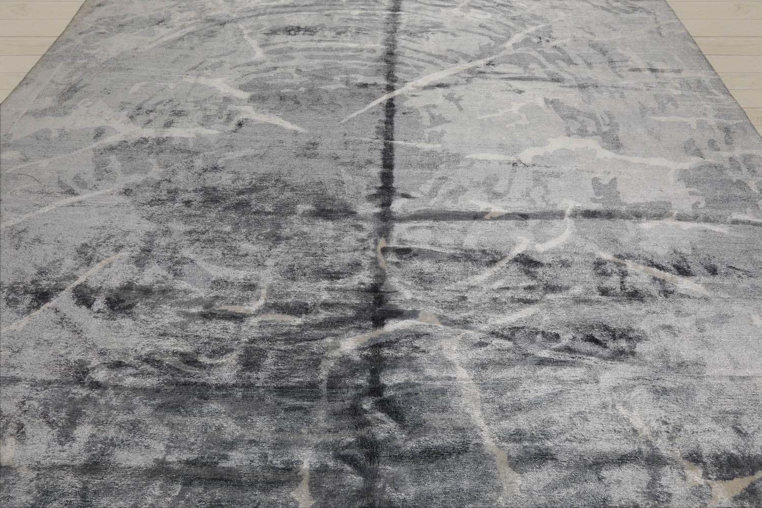 9x12 Tone on Tone Ash Gray, Ash Gray, Color Hand Knotted  100% Wool Modern Oriental Rug