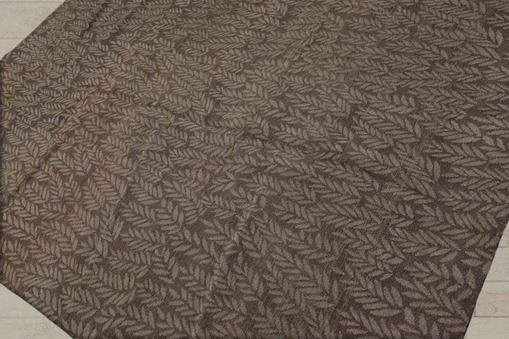 6x9 Taupe, Gray, Color Hand Knotted  100% Wool Transitional Oriental Rug