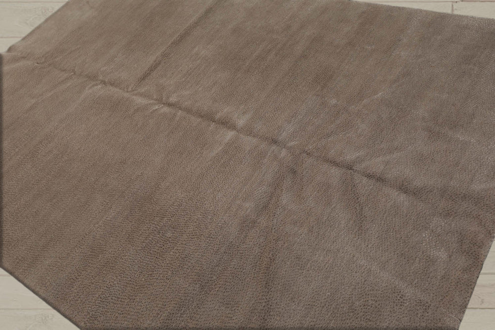 6x9 Tone on Tone Taupe, , Color Hand Knotted  Wool & Silk Modern Oriental Rug