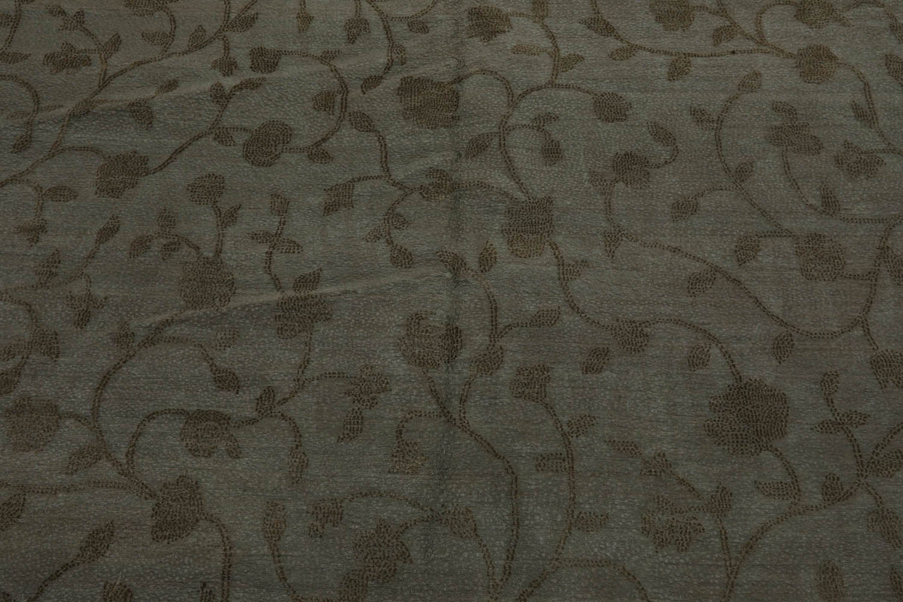 6x9 Gray, Green, Color Hand Knotted  100% Wool Transitional Oriental Rug