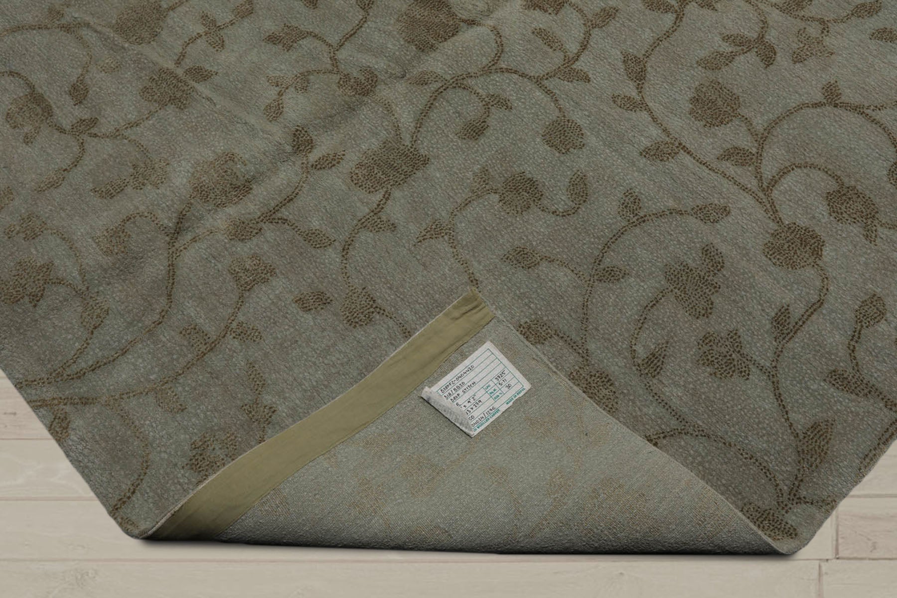 6x9 Gray, Green, Color Hand Knotted  100% Wool Transitional Oriental Rug