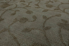 6x9 Gray, Green, Color Hand Knotted  100% Wool Transitional Oriental Rug