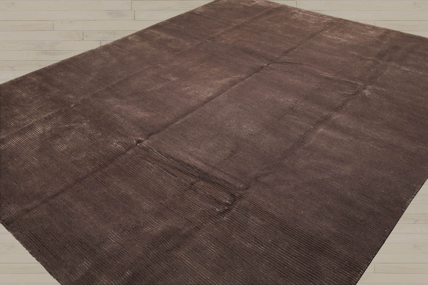 8x10 Brown, Beige, Color Hand Knotted  Wool & Silk Contemporary Oriental Rug