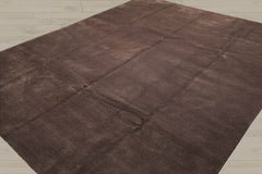 8x10 Brown, Beige, Color Hand Knotted  Wool & Silk Contemporary Oriental Rug