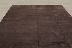 8x10 Brown, Beige, Color Hand Knotted  Wool & Silk Contemporary Oriental Rug