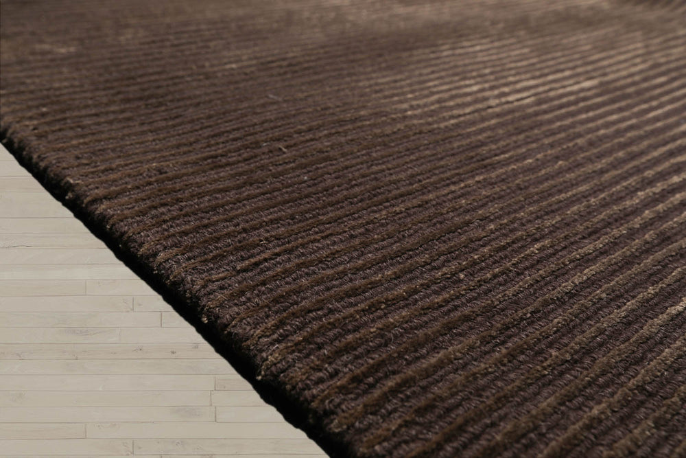 8x10 Brown, Beige, Color Hand Knotted  Wool & Silk Contemporary Oriental Rug