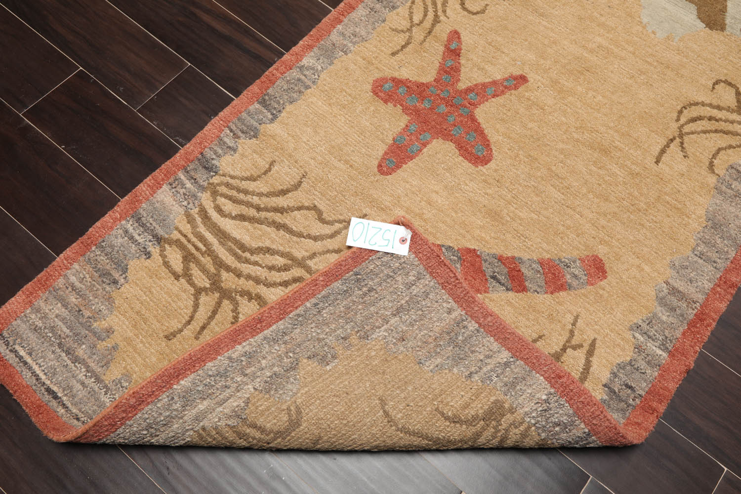Runner Beige, Pistacchio, Dark Gray Color Hand Knotted  100% Wool Modern Oriental Rug