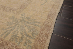 4x6 Beige, Taupe, Slate Color Hand Knotted  100% Wool Transitional Oriental Rug