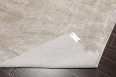 5x7 Gray, , Color Hand Knotted  Viscose Modern Oriental Rug