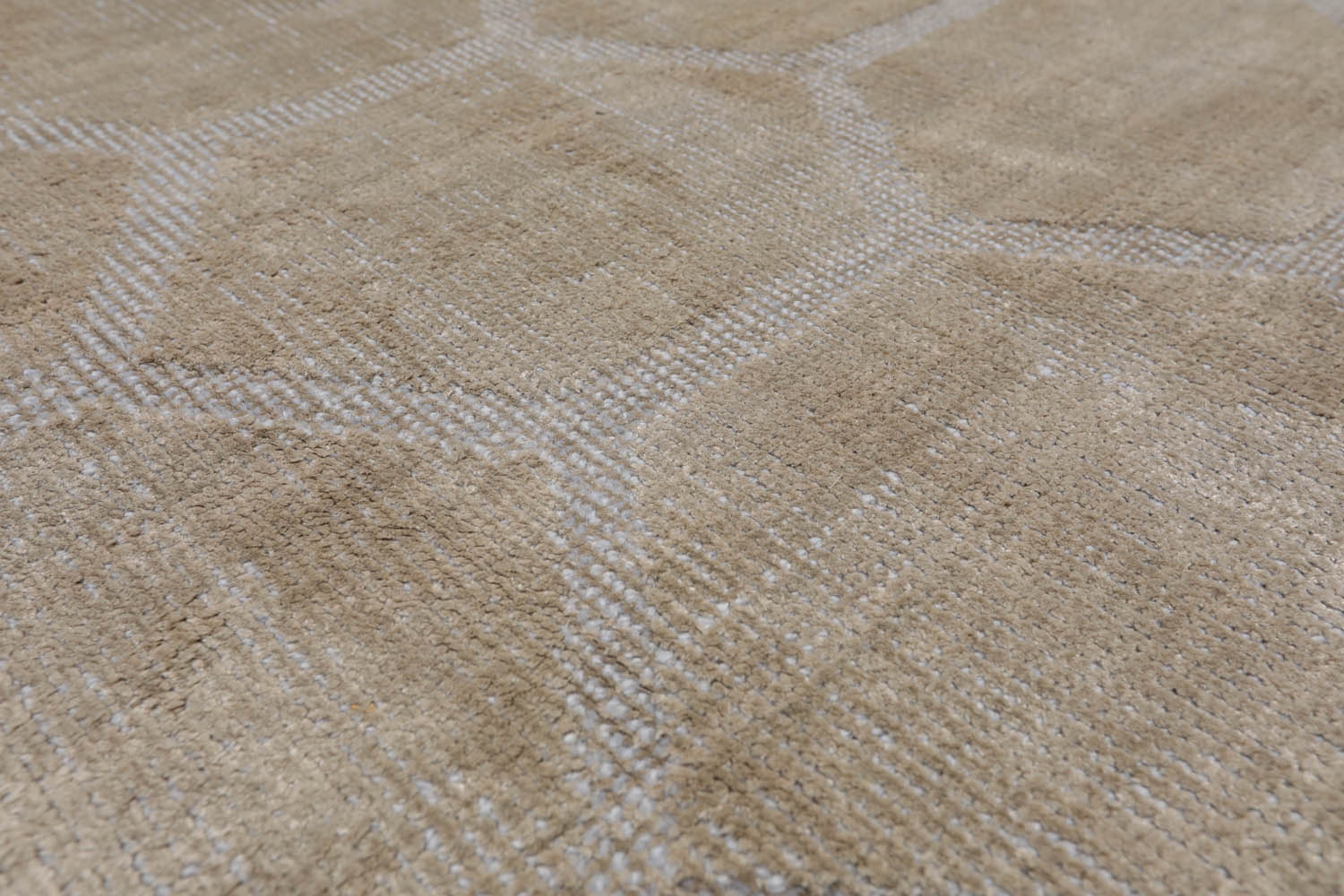 5x7 Gray, , Color Hand Knotted  Viscose Modern Oriental Rug