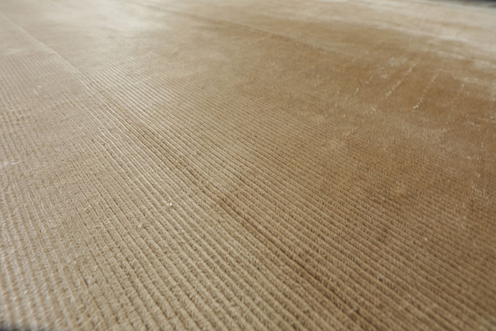Multi Size Beige Color Hand Knotted Tibetan 100% Silk Contemporary Oriental Rug