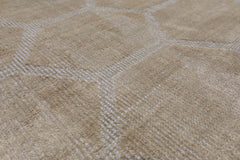 5x7 Gray, , Color Hand Knotted  Viscose Modern Oriental Rug