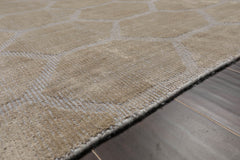 5x7 Gray, , Color Hand Knotted  Viscose Modern Oriental Rug