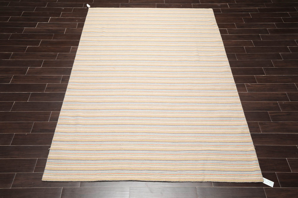 6x9 Beige, Taupe, Gray Color Hand Knotted  100% Wool Modern Oriental Rug