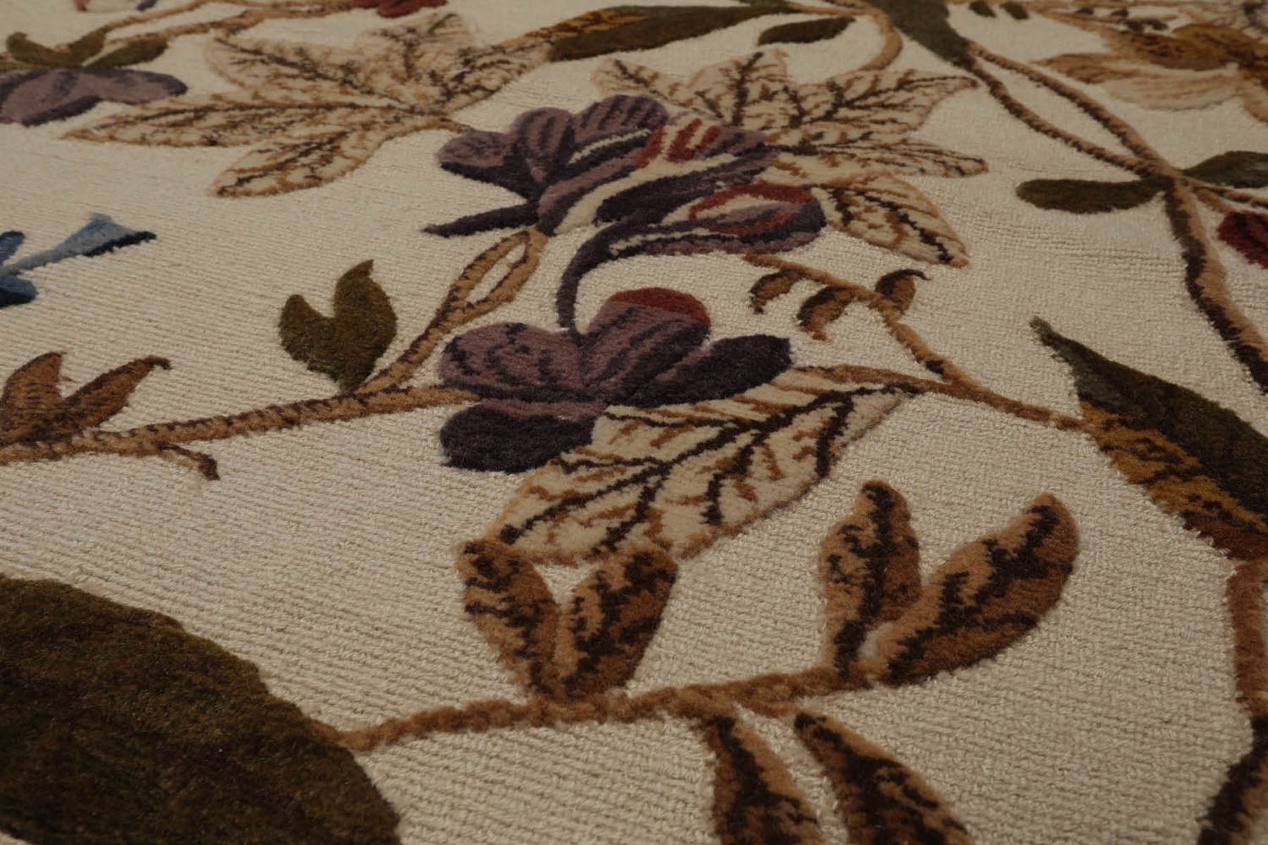 8x10 Beige, Rust, Green Color Hand Knotted  100% Wool Transitional Oriental Rug