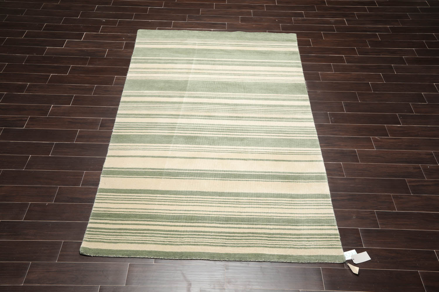 6x9 Beige, Mint, Color Hand Knotted  100% Wool Modern Oriental Rug