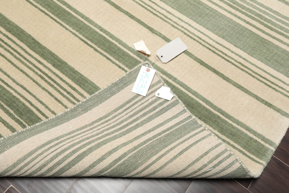 6x9 Beige, Mint, Color Hand Knotted  100% Wool Modern Oriental Rug