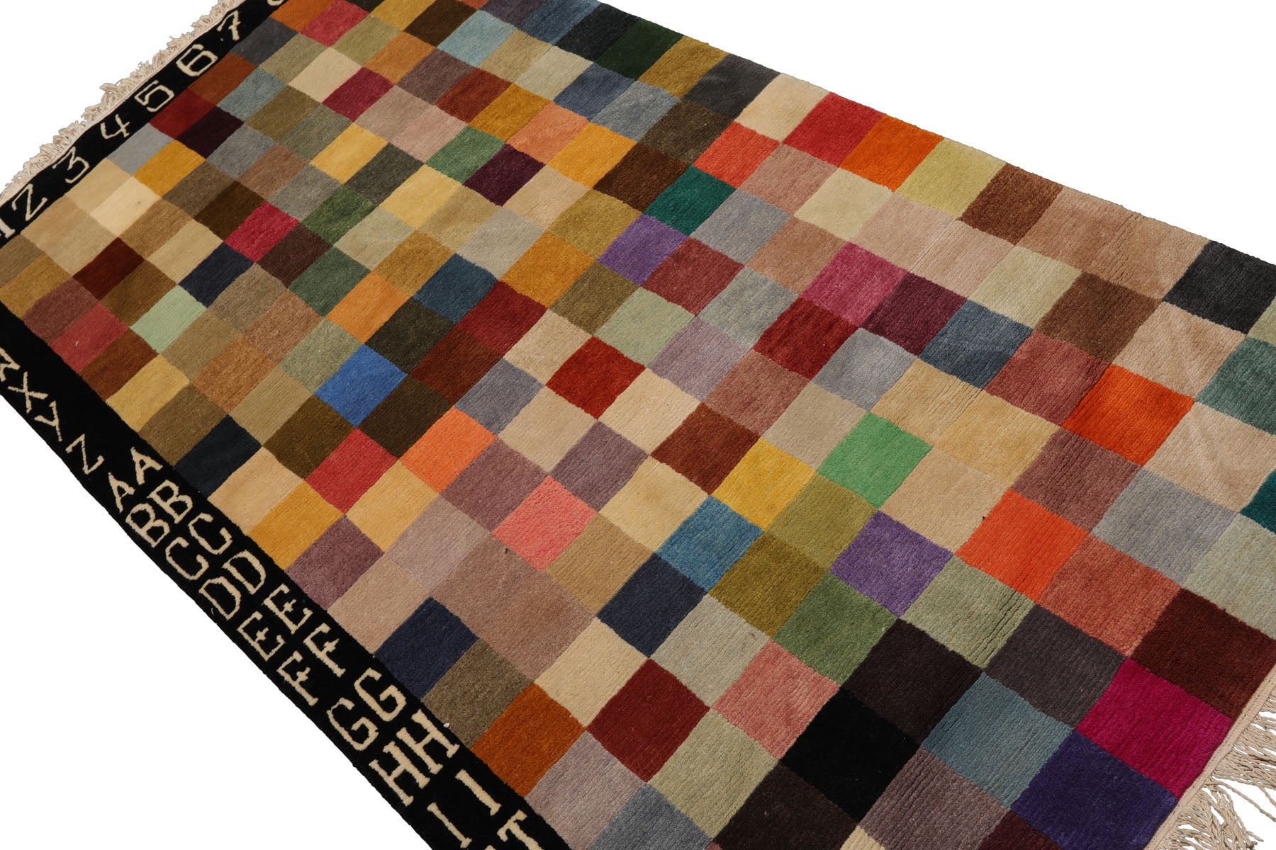 Knotted Rug Hand Knotted 3'8''x6'10'' Modern Contemporary Wool Oriental Area Rug
