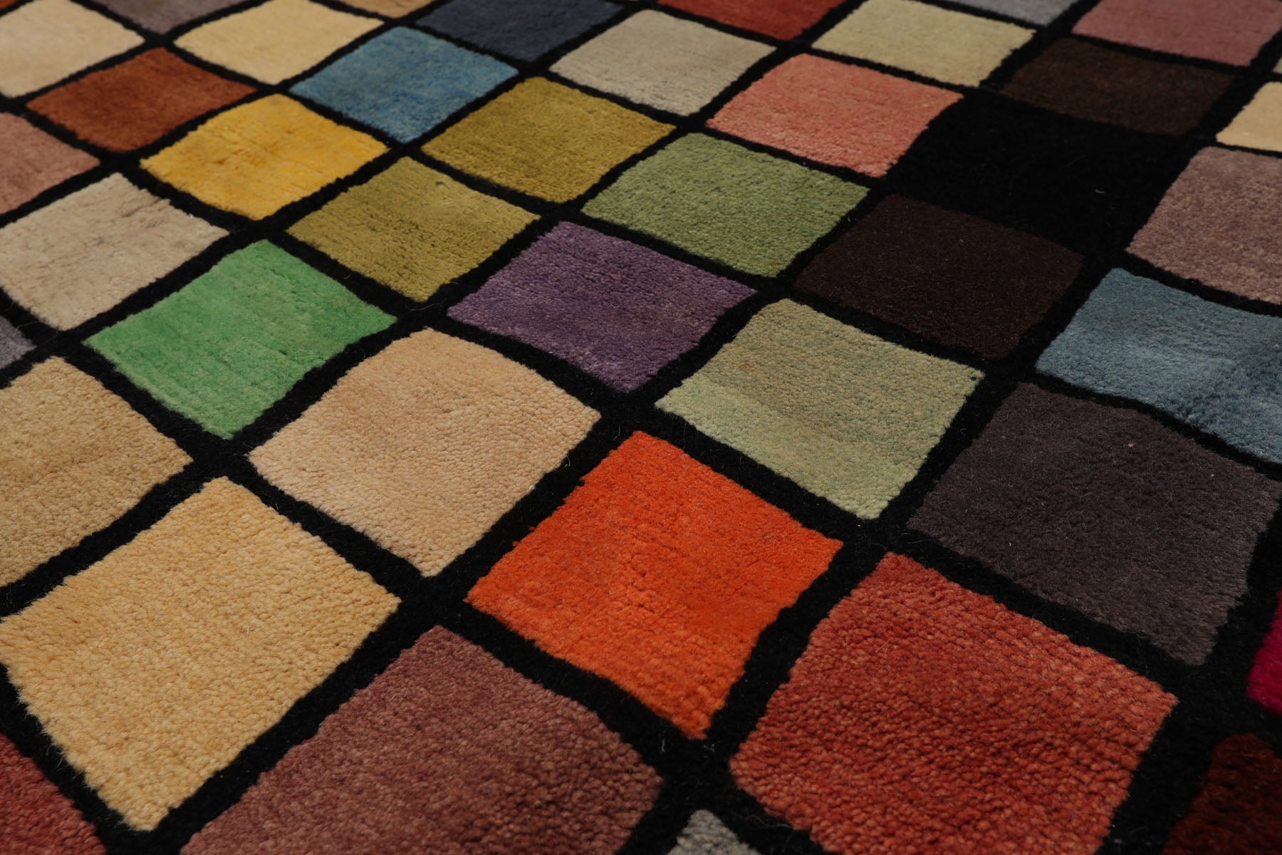 Knotted Rug Hand Knotted 3'6''x3'6'' Modern Contemporary Wool Oriental Area Rug