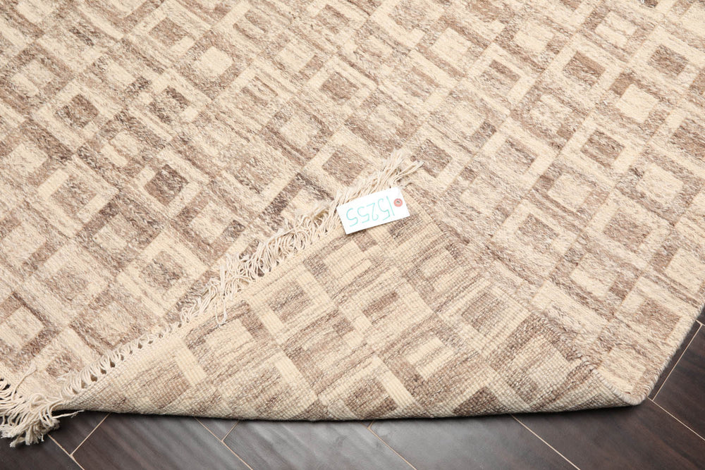 5x8 Beige, Brown, Color Hand Knotted Soumak 100% Wool Modern Oriental Rug