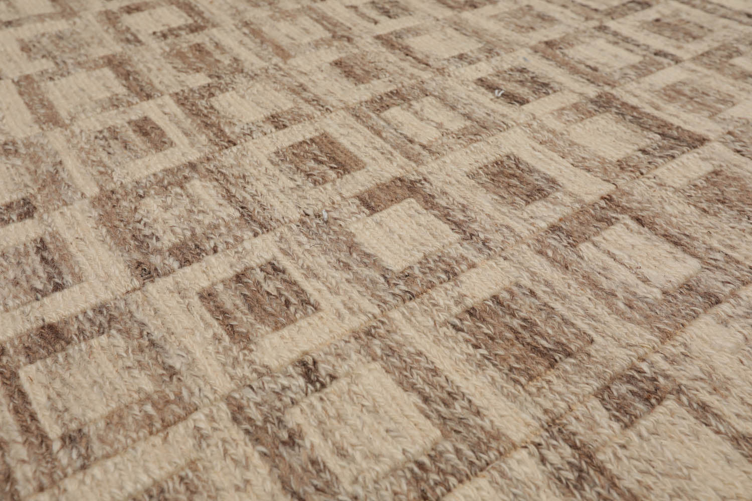 5x8 Beige, Brown, Color Hand Knotted Soumak 100% Wool Modern Oriental Rug