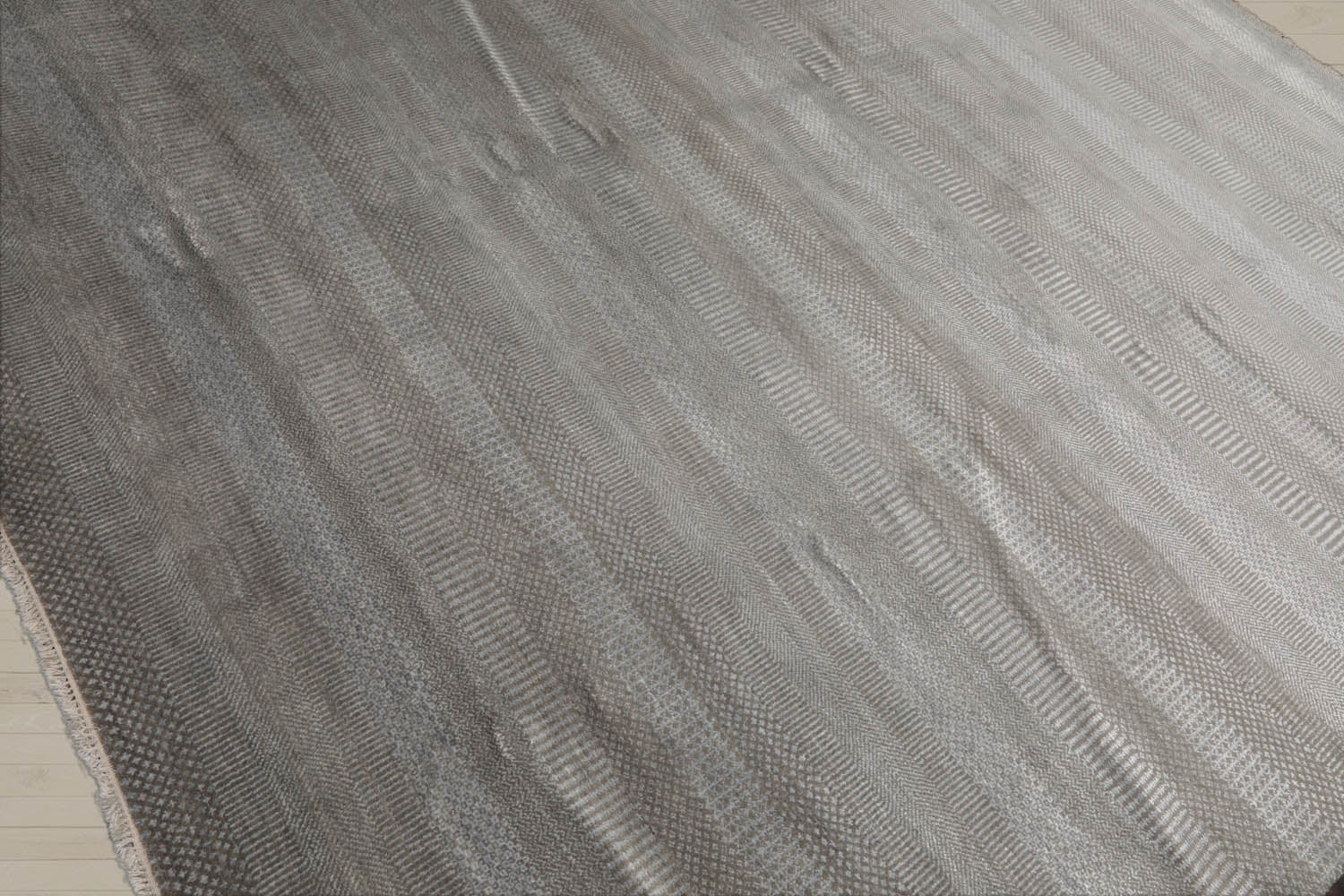 8x10 Tone On Tone Gray, , Color Hand Knotted Tibetan 100% Wool Modern & Contemporary Oriental Rug