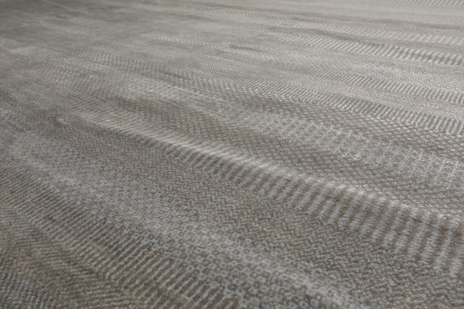 8x10 Tone On Tone Gray, , Color Hand Knotted Tibetan 100% Wool Modern & Contemporary Oriental Rug