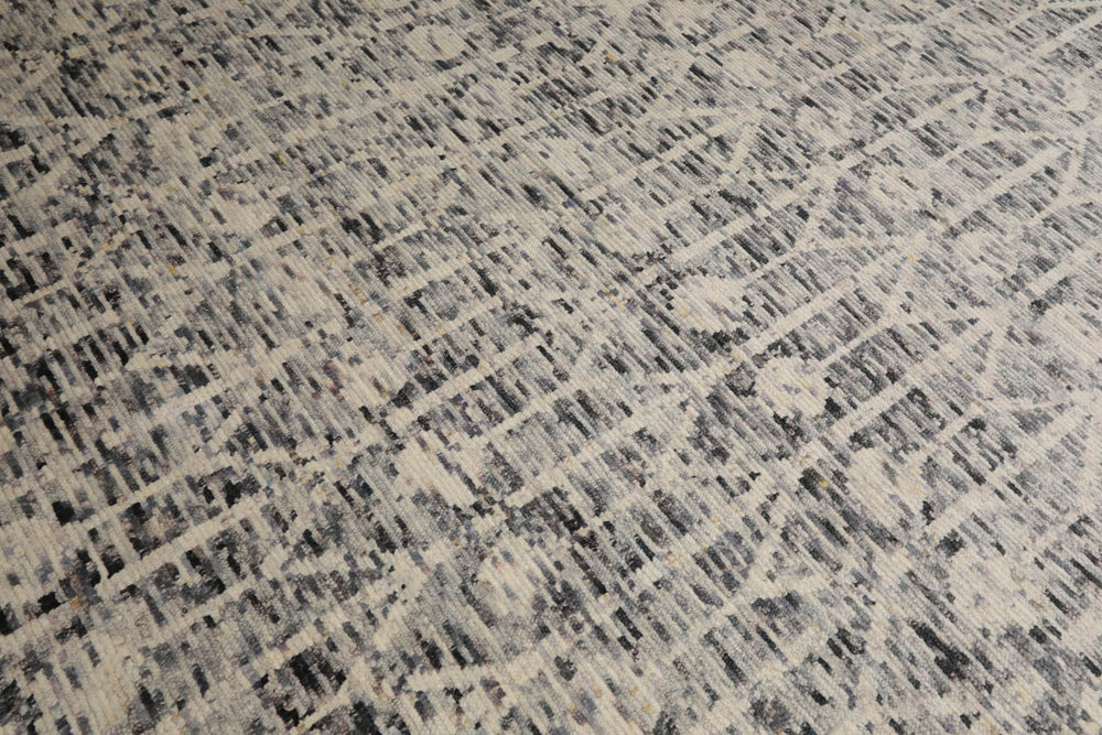 8x10 Ivory, Gray, Graphite Color Hand Knotted Oushak 100% Wool  Oriental Rug