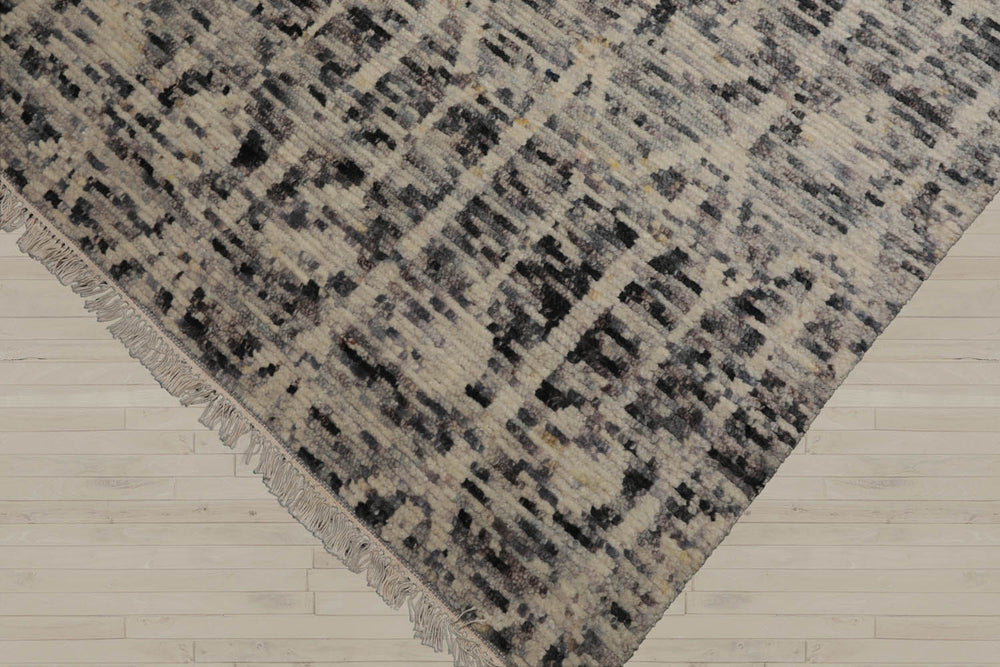 8x10 Ivory, Gray, Graphite Color Hand Knotted Oushak 100% Wool  Oriental Rug