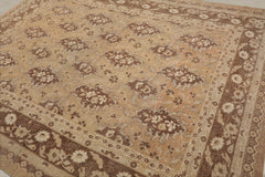 8x11 Tan, Beige, Brown Color Hand Knotted Chobi Peshawar 100% Wool Traditional Oriental Rug