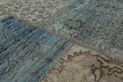 6x9 Blue, Gray, Aqua Color Hand Knotted Turkish  100% Wool Traditional Oriental Rug