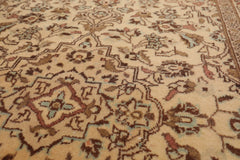 3x5 Caramel, Brown, Aqua Color Hand Knotted Kashan 100% Wool Traditional Oriental Rug