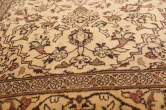 3x5 Caramel, Brown, Aqua Color Hand Knotted Kashan 100% Wool Traditional Oriental Rug
