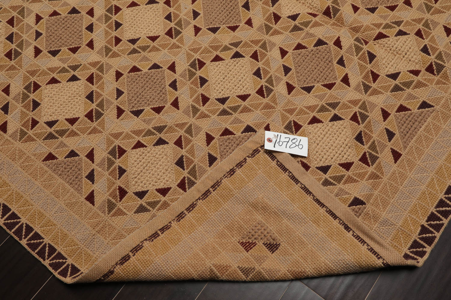 6x9 Tan, Brown, Chocolate Color Hand Knotted Soumak 100% Wool Traditional Oriental Rug