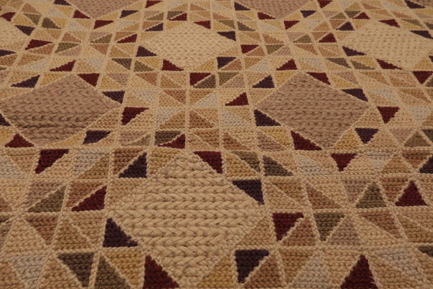 6x9 Tan, Brown, Chocolate Color Hand Knotted Soumak 100% Wool Traditional Oriental Rug