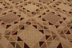 6x9 Tan, Brown, Chocolate Color Hand Knotted Soumak 100% Wool Traditional Oriental Rug