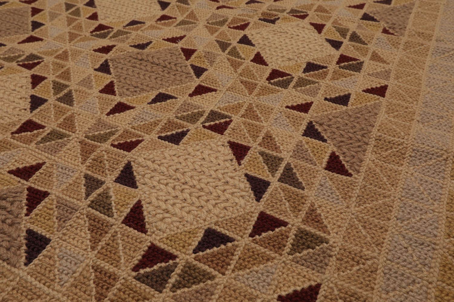 6x9 Tan, Brown, Chocolate Color Hand Knotted Soumak 100% Wool Traditional Oriental Rug