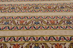 4x6 Beige, Blue, Mustard Color Hand Knotted  100% Wool Transitional Oriental Rug