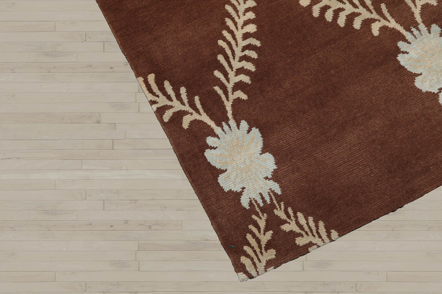 3x5 Brown, Beige, Blue Color Hand Knotted  100% Wool Traditional Oriental Rug