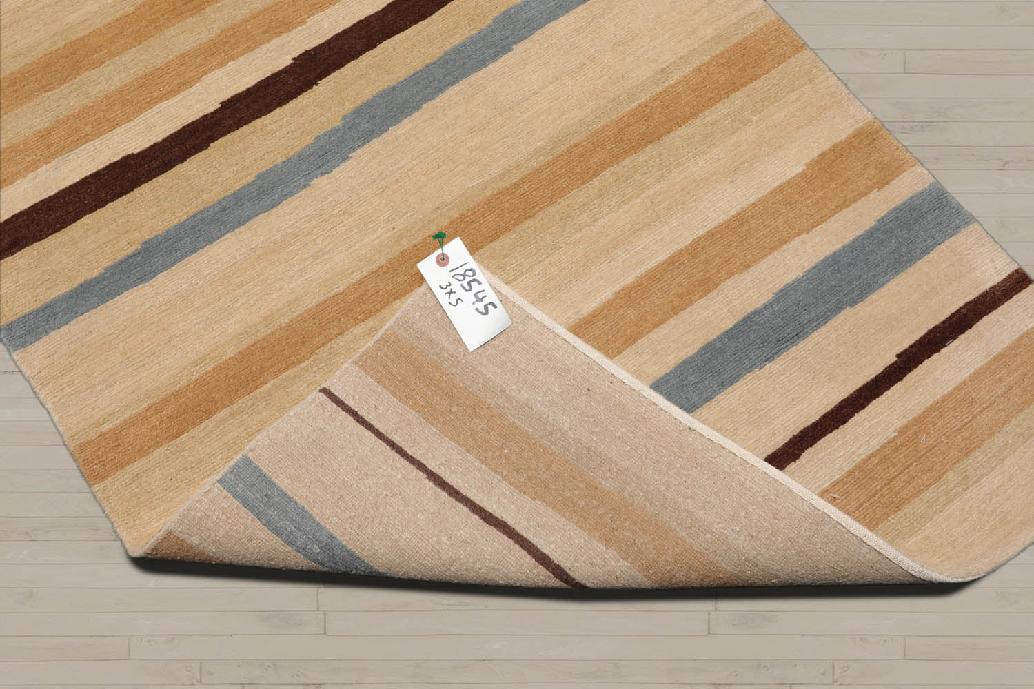 3x5 Beige, Tan, Brown Color Hand Knotted Tibetan 100% Wool Modern & Contemporary Oriental Rug