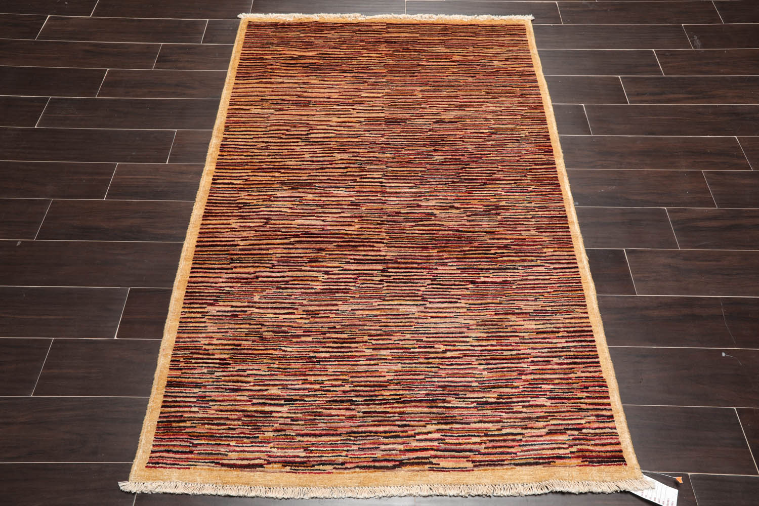 4x6 Gold, Rust, Beige Color Hand Knotted Peshawar 100% Wool Traditional Oriental Rug