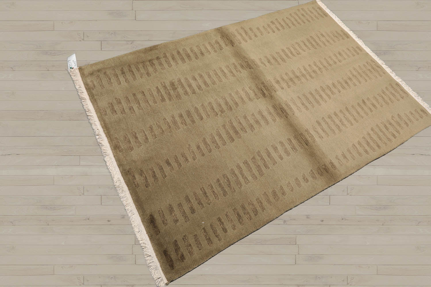 4x6 Olive Green, , Color Hand Knotted Tibetan 100% Wool Modern & Contemporary Oriental Rug