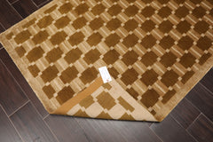 4x6 Brown, Olive, Color Hand Knotted  100% Wool Modern Oriental Rug