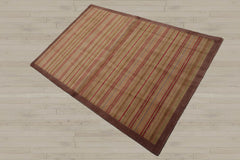 4x6 Sage, Taupe, Coral Color Hand Knotted Tibetan 100% Wool Modern & Contemporary Oriental Rug