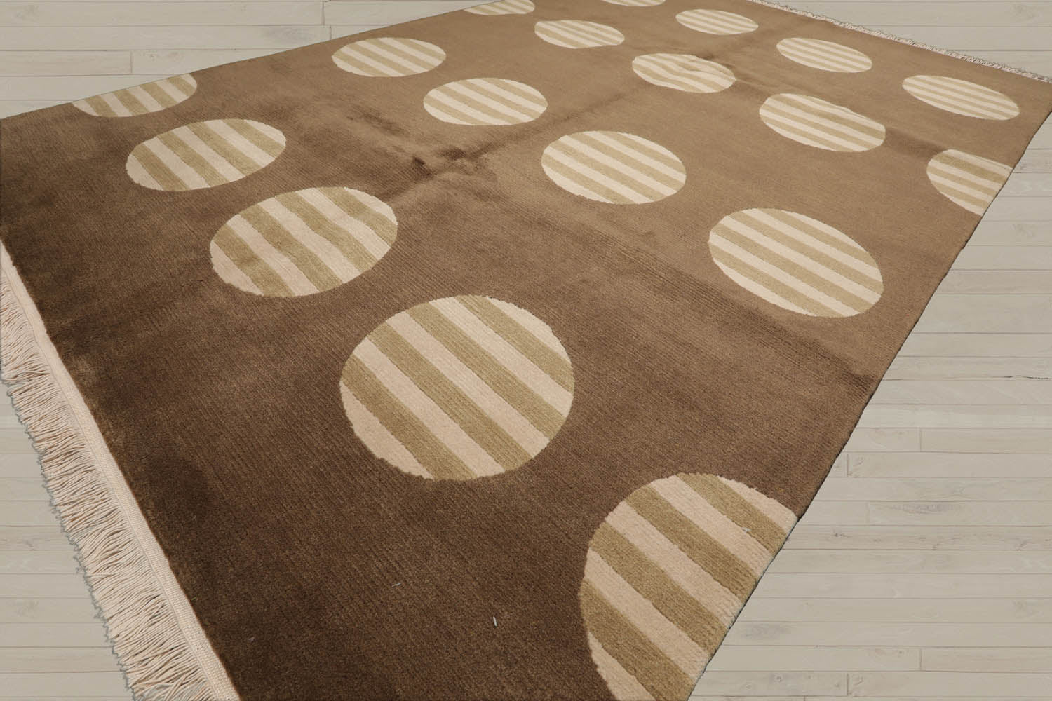 6x9 Olive, Beige, Sage Color Hand Knotted Tibetan 100% Wool  Oriental Rug
