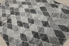 5x8 Tone On Tone Gray, , Color Hand Knotted  100% Wool Tribal Oriental Rug