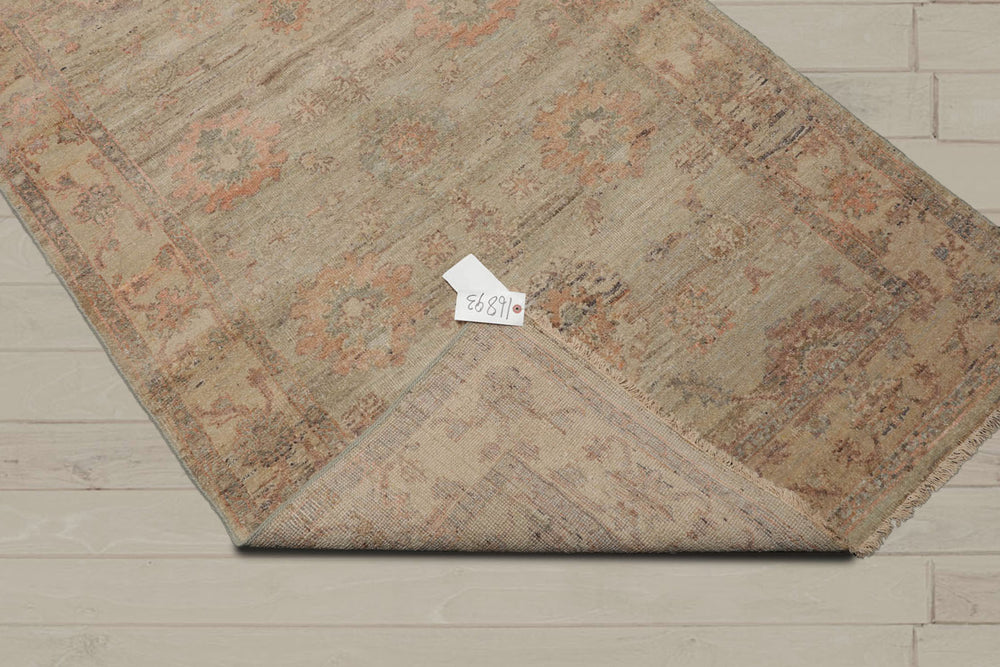 4x6 Mint, Pistacchio, Blush Color Hand Knotted Afghan Oushak 100% Wool Traditional Oriental Rug
